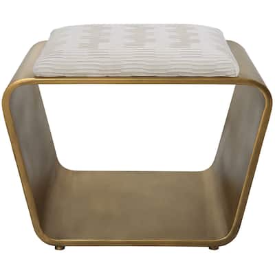 Uttermost 23673 Hoop 24"W Urban Modern Small Bench Accent Vanity Seat