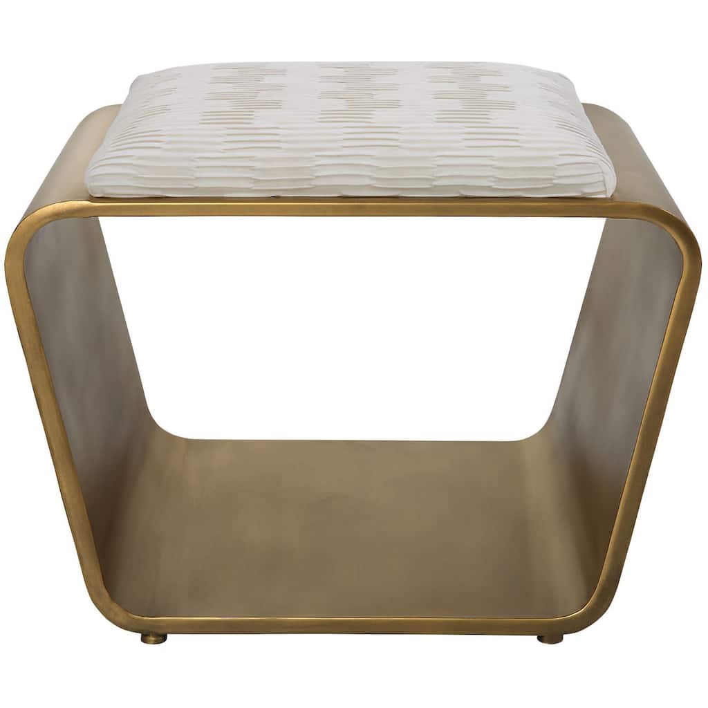 Uttermost 23673 Hoop 24"W Urban Modern Small Bench Accent Vanity Seat