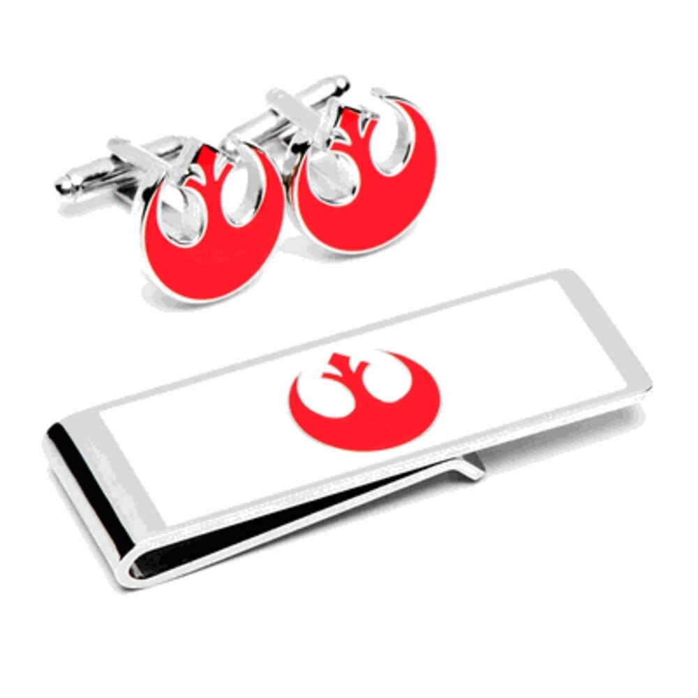 Shop Star Wars Rebel Alliance Logo Cufflinks And Money Clip Set Overstock 18433512