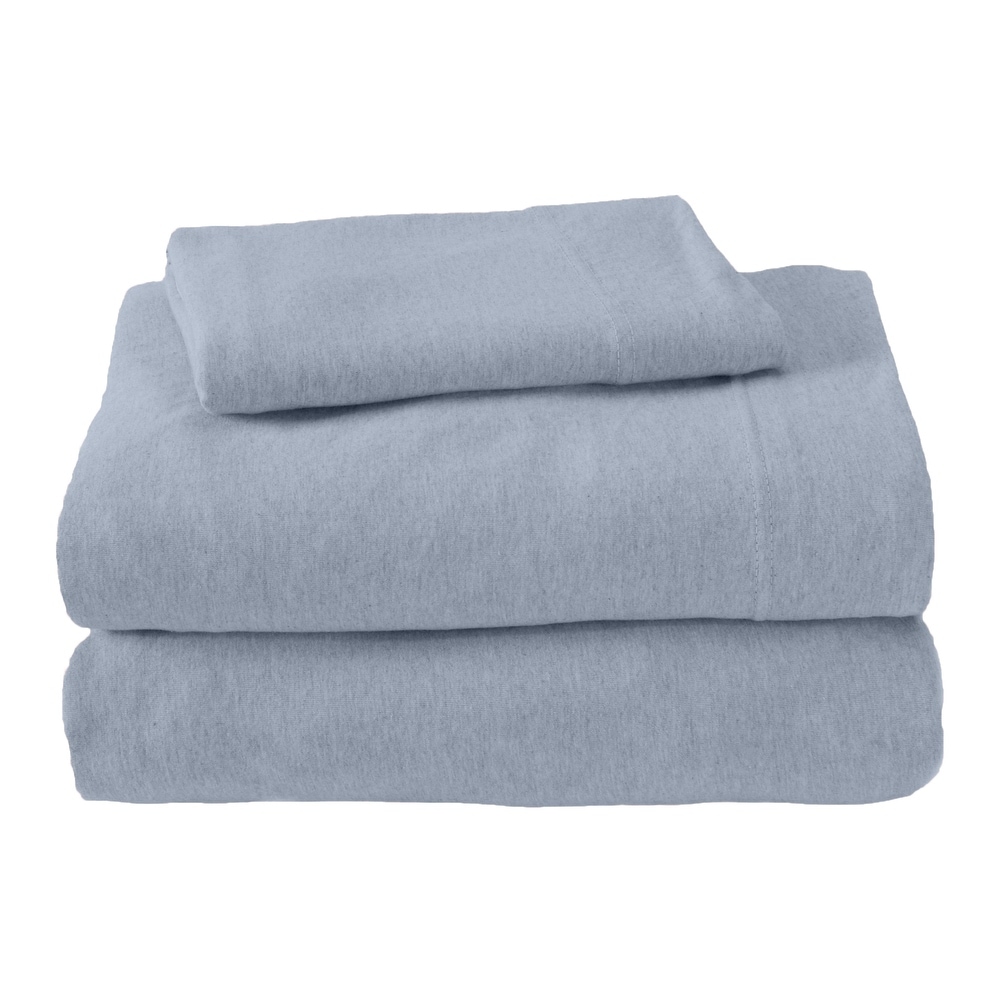 DAN RIVER 100% Cotton Jersey Twin Fitted Sheet