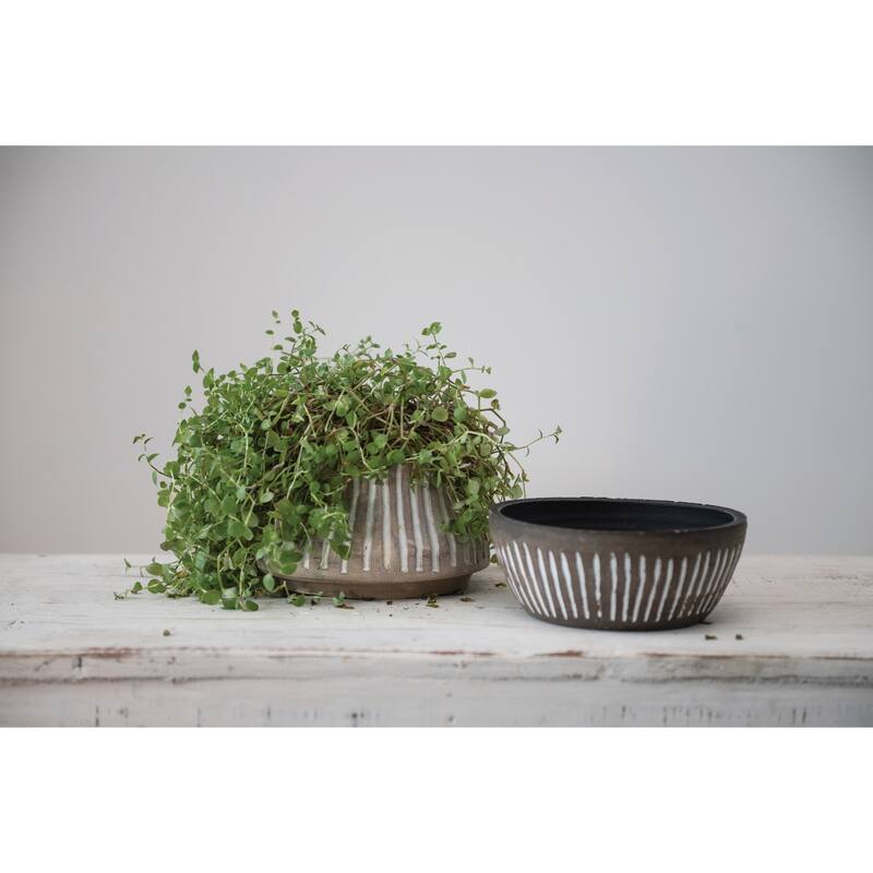S/2 Terra cotta Pots w Saucers
