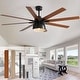 preview thumbnail 1 of 42, 52/66-In Farmhouse Style Industrial Windmill Large Ceiling Fan with Light and Remote