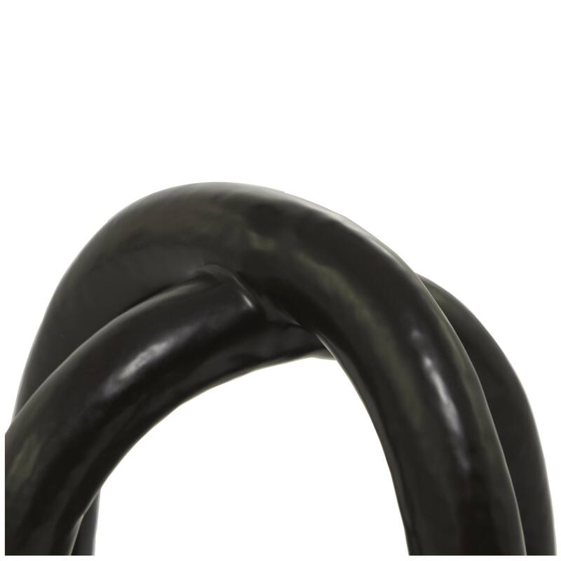 CosmoLiving by Cosmopolitan Black Porcelain Ceramic Arched Abstract Decorative Sculpture