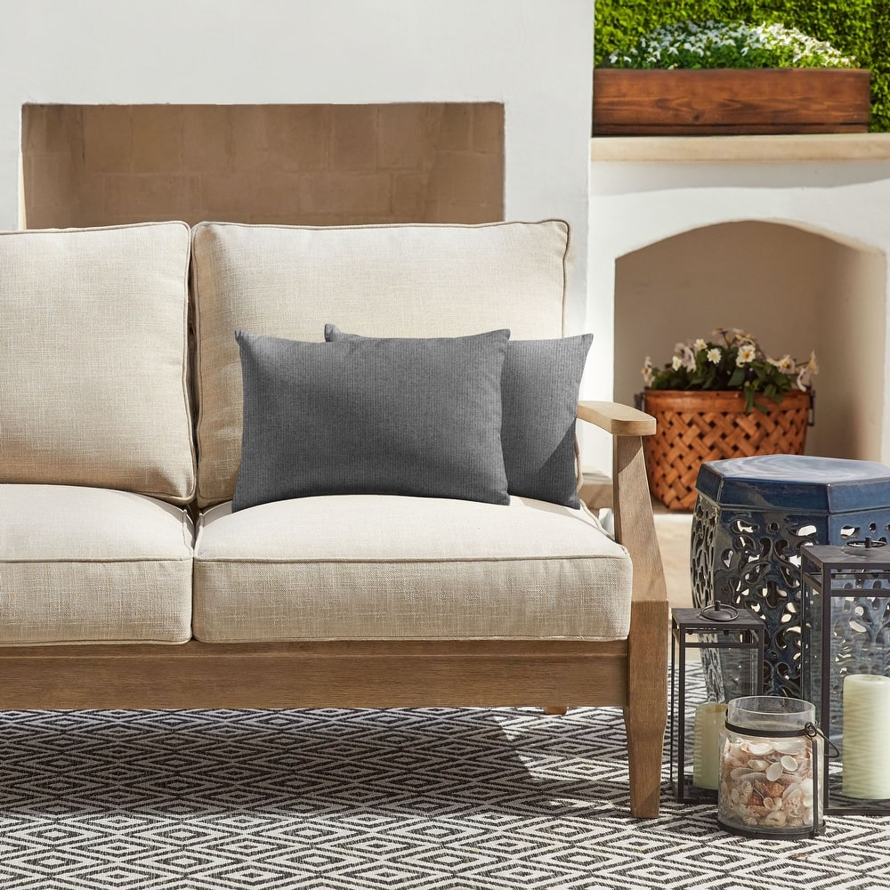 Sunbrella Textured Indoor/Outdoor Knife Edge Pillow (Set of 2)