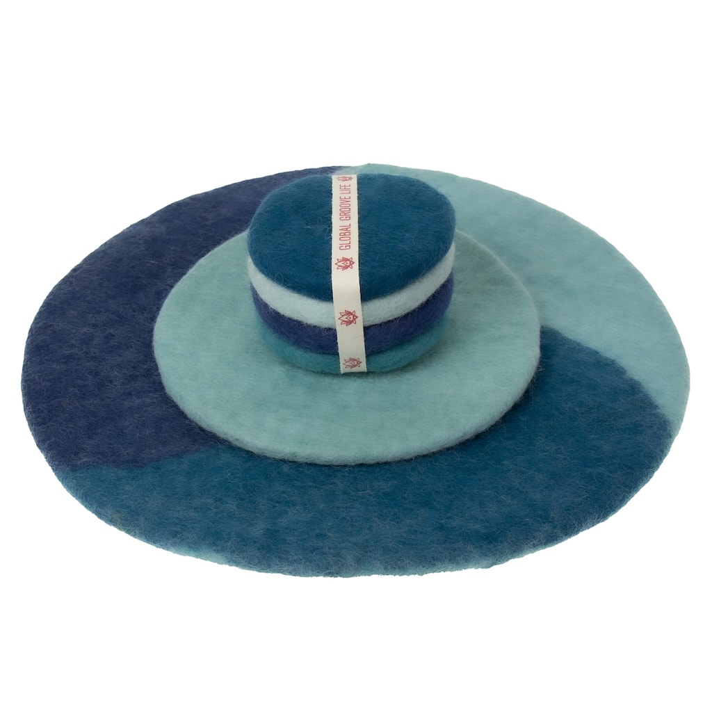 Handmade Felt Paisley Charger, Trivet & Coaster Gift Set