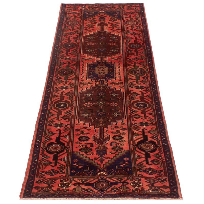 ECARPETGALLERY Hand-knotted Andelz Copper Wool Rug - 3'5 x 9'10