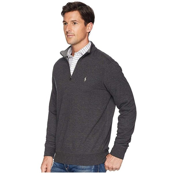 ralph lauren half zip jumper grey