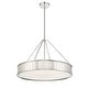preview thumbnail 2 of 1, Kendal 6 Light Polished Nickel Pendant - 28'' W x 20.62'' H
