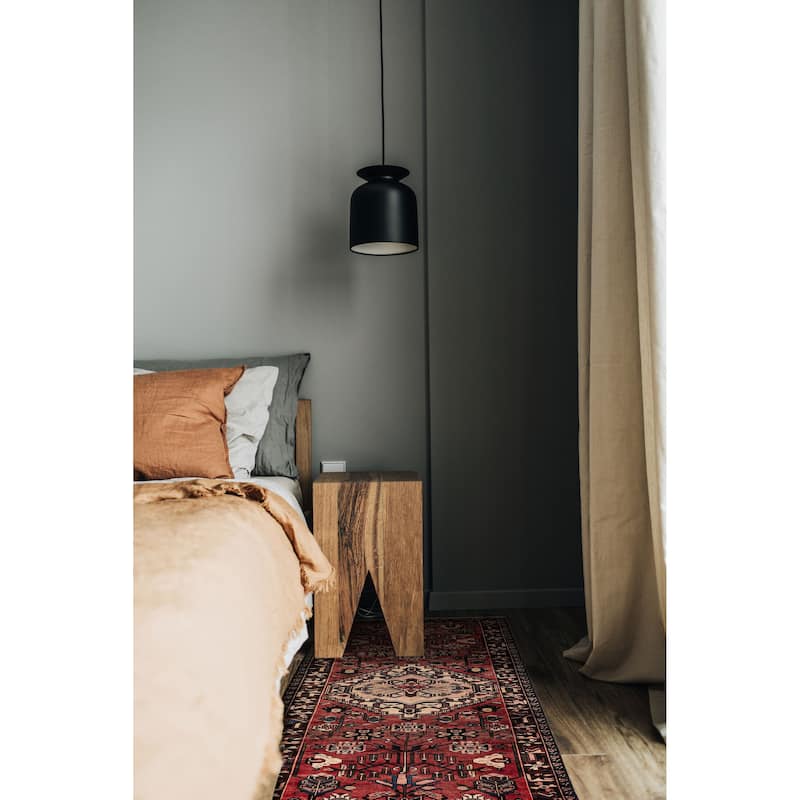 ECARPETGALLERY Hand-knotted Melis Vintage Red Wool Rug - 5'0 x 9'7