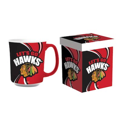 Chicago Blackhawks, 14 oz Ceramic Coffee Mug w/ Gift Box