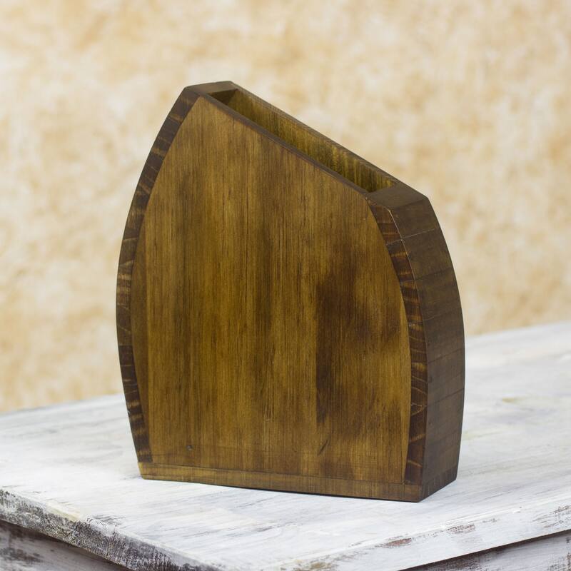 Novica Handmade Mountain Wood Decorative Vase
