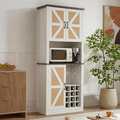 Farmhouse Buffet Storage Cabinet with Barn Doors