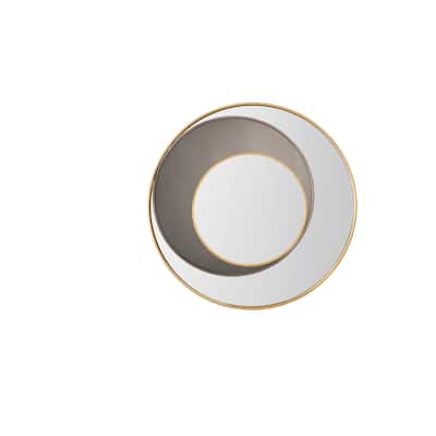 Cosmos 35.4 in Mirror, Radiant Gold and Onyx by James Martin Vanities - 35.375 in W x 1.625 in D x 35.375 H