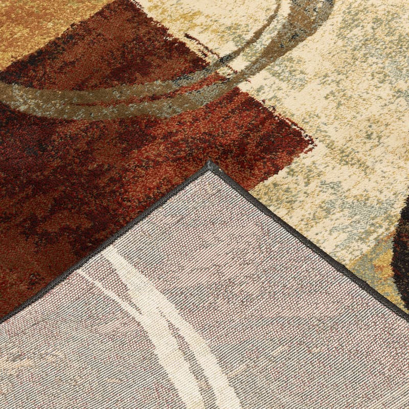 Style Haven Blocks and Rings Brown/ Black Area Rug