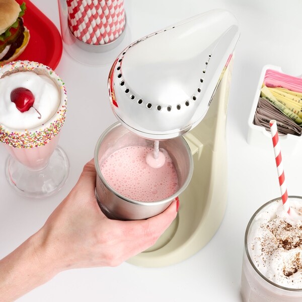Nostalgia Two-Speed Electric Milkshake Maker and Drink Mixer - Bed