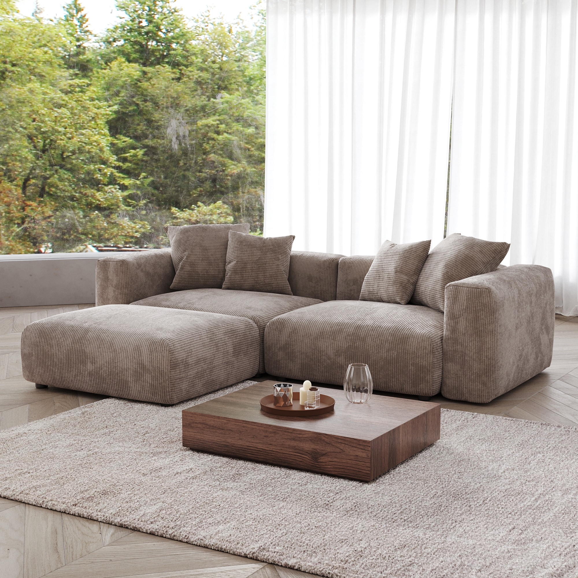 Sectional sofa with ottoman and sales chaise