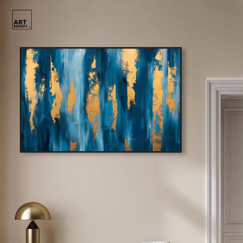 Dark Texture Golden Touch II Canvas by Art Remedy
