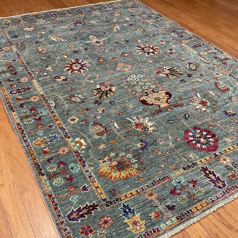 HERAT ORIENTAL Handmade Afghan Mogul Design Wool Rug - 5'9" x8'
