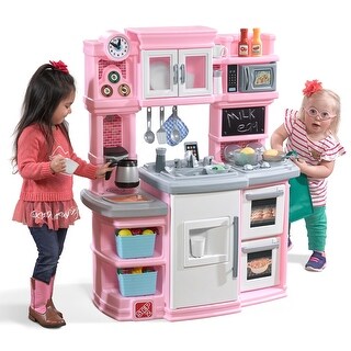 Great Gourmet Play Kitchen with Storage Bins and Accessory Play Set ...