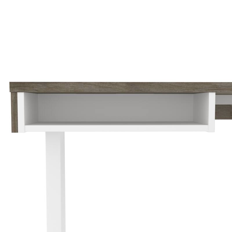 Bestar Pro-Vega 72W Electric L-Shaped Standing Desk with Storage