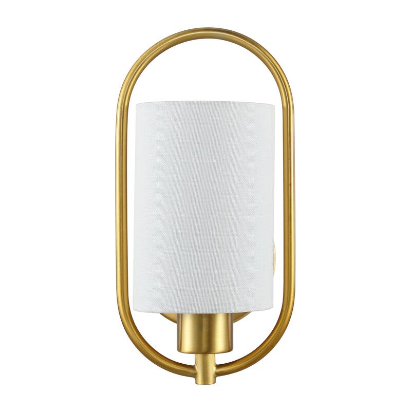 SAFAVIEH Lighting Massom Wall Sconce - 6" W x 6" D x 11" H - Brass - 6Wx6Dx11H