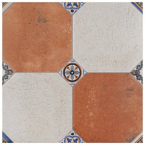 SomerTile Manises Jet Mix 13.13" x 13.13" Ceramic Floor and Wall Tile