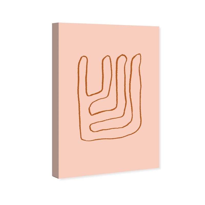 Wynwood Studio Canvas Abstract Roots Pink and Light Pink Modern & Contemporary Wall Art Canvas Print
