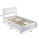 preview thumbnail 20 of 27, Four Large Drawers Pinewood Twin Bed With A Curved Vertical Headboard