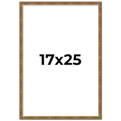 17x25 Frame Gold Solid Wood Picture Frame - Complete Modern Photo