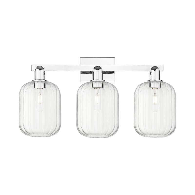 Innovations Lighting 716-3W-14-26 Preston Vanity Preston 3 Light 26" - Polished Chrome / Clear