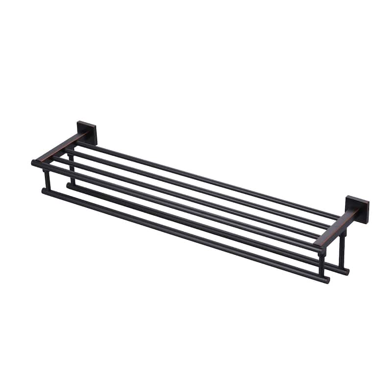 WOWOW Two Towel Holders Wall mounted Towel Rack - 32" - Oil Rubbed Bronze