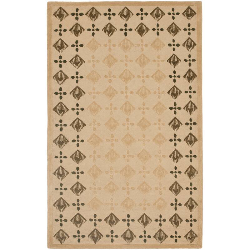 SAFAVIEH Handmade Soho Genesis N.Z. Wool Rug - 8' x 10' - Beige - Runner/Rectangle
