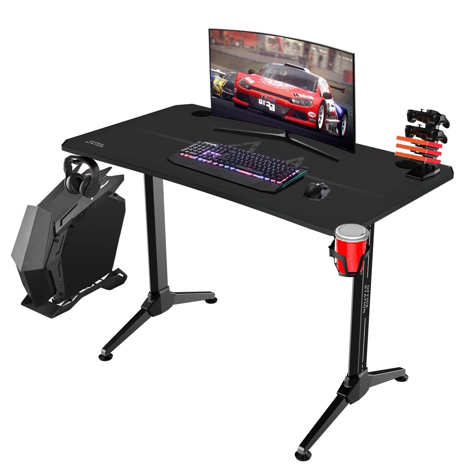 L Shaped Furmax 55 Inch Gaming Desk Furmax L Shaped Standing