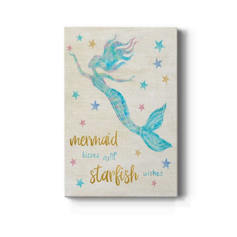 Mermaid Kisses Premium Gallery Wrapped Canvas - Ready to Hang - 18X27