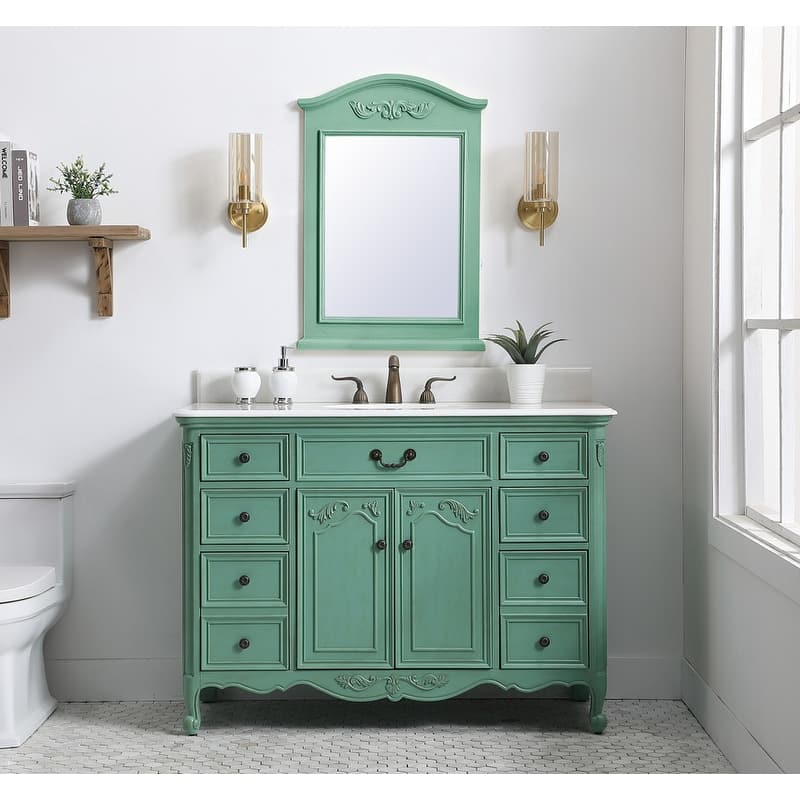 48" Bathroom Vanity Sink - Green