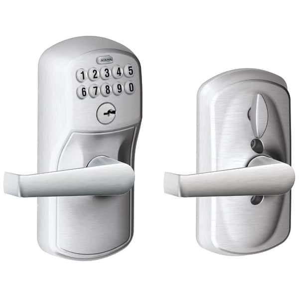 Shop Schlage Fe595 Ply Ela Plymouth Keypad Entry Door Lever Set