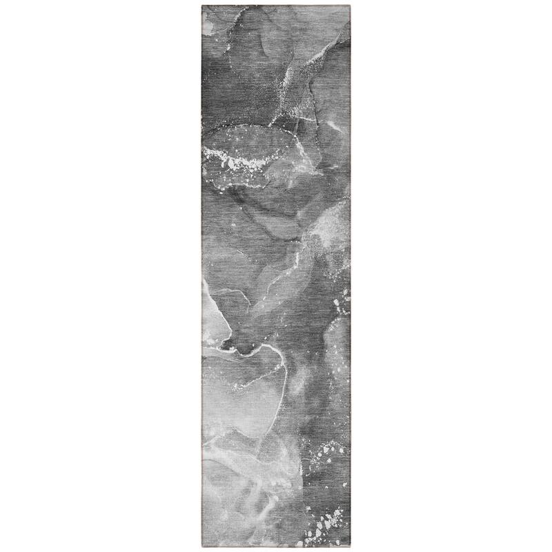 Alrim Artistic Abstract Weather Resistant Blended Style Runner Outdoor Rug