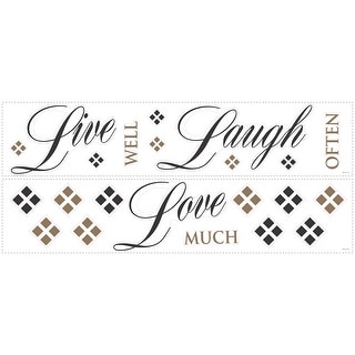 RoomMates Black Live Love Laugh Wall Decals