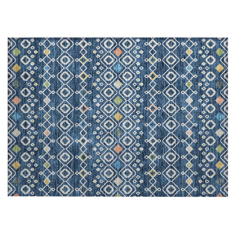 Machine Washable Indoor/ Outdoor Global Contempory Chantille Rug