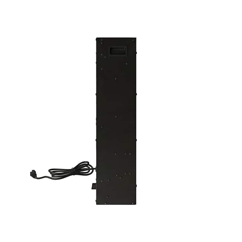 Black Electric Fireplace Insert, 1500W 110V Heater with 12-Color Flame, 5-Level Brightness, High/Low Heat Settings