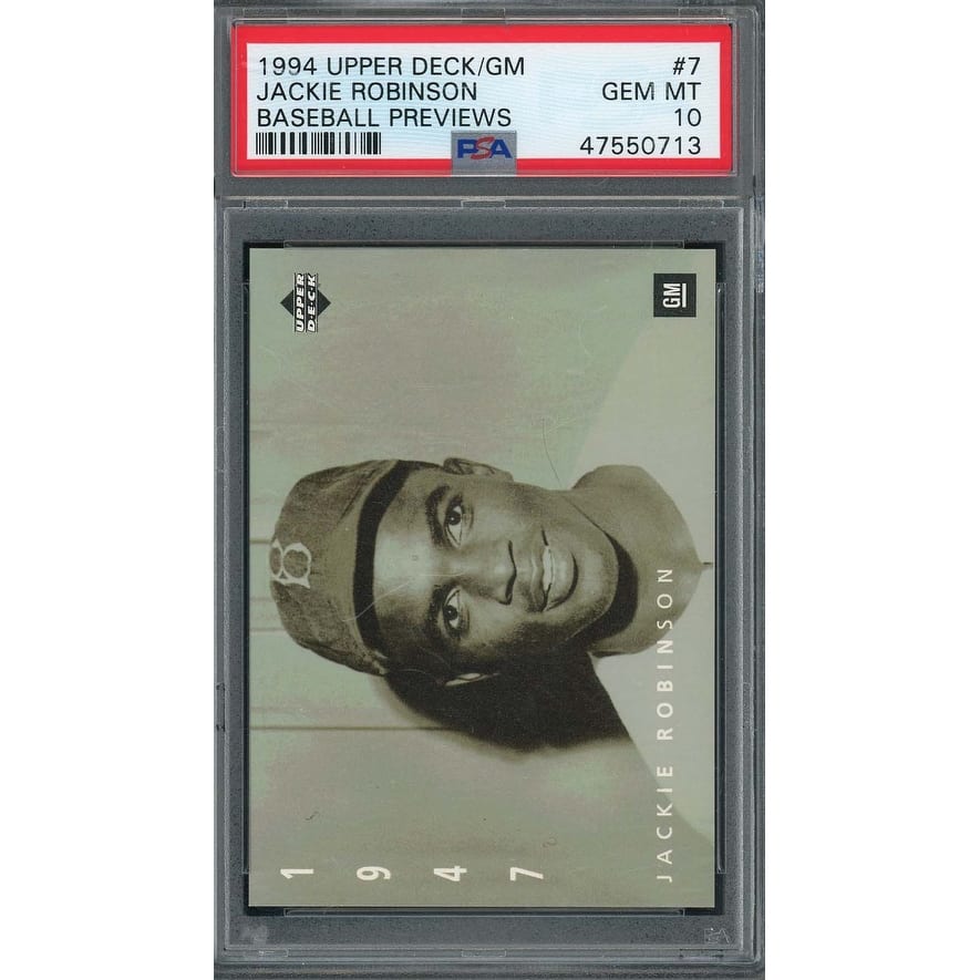 Jackie Robinson 1994 Upper Deck / GM Baseball Card #7 Graded PSA 10 GEM MINT - 8'6" x 11'6"