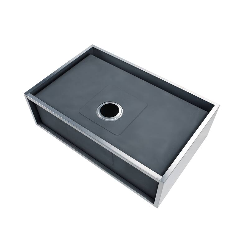 CB HOME 33"/36'' PRO Undermount Stainless Steel Kitchen Sink ,Single Bowl Farmhouse Sink with Front Flat Apron