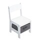 preview thumbnail 16 of 28, 3-in-1 Kids Wood Table and 2 Chairs - 24.4"L x 24.2"W x 19"H