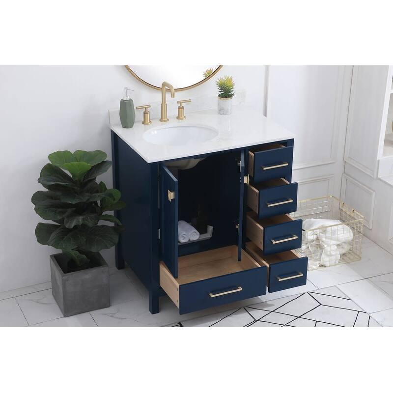 Elegant Lighting VF18832-BS Irene 32" Free Standing Single Basin