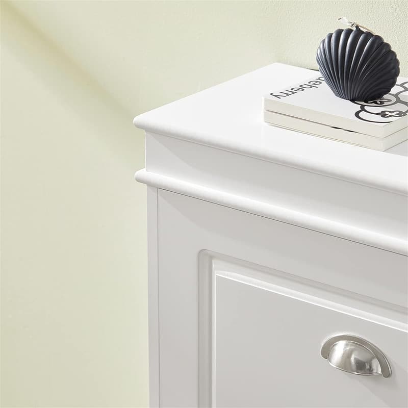 Black Shoe Cabinet with 3 Flip Drawers
