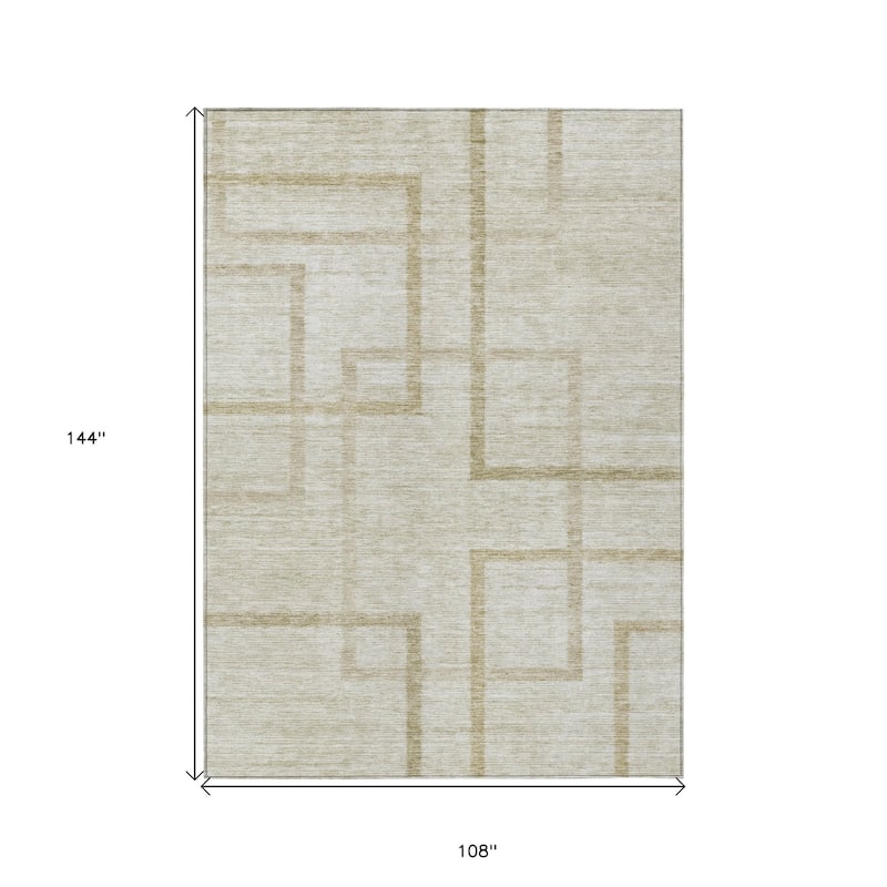 HomeRoots Geometric Transitional Rectangle Outdoor Rug