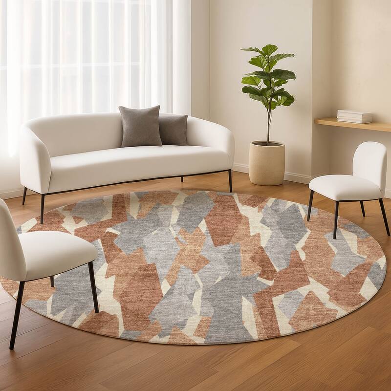 Machine Washable Indoor/ Outdoor Contemporary Dylan Chantille Rug