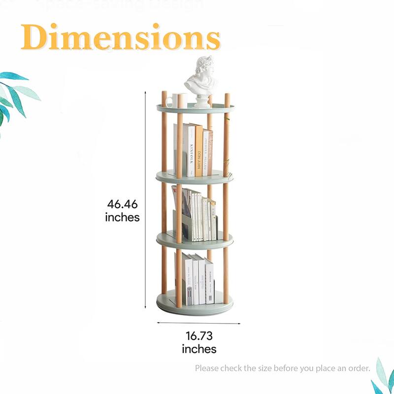 Rotating Storage Shelf, Adjustable Bookshelf, Multifunctional Rack