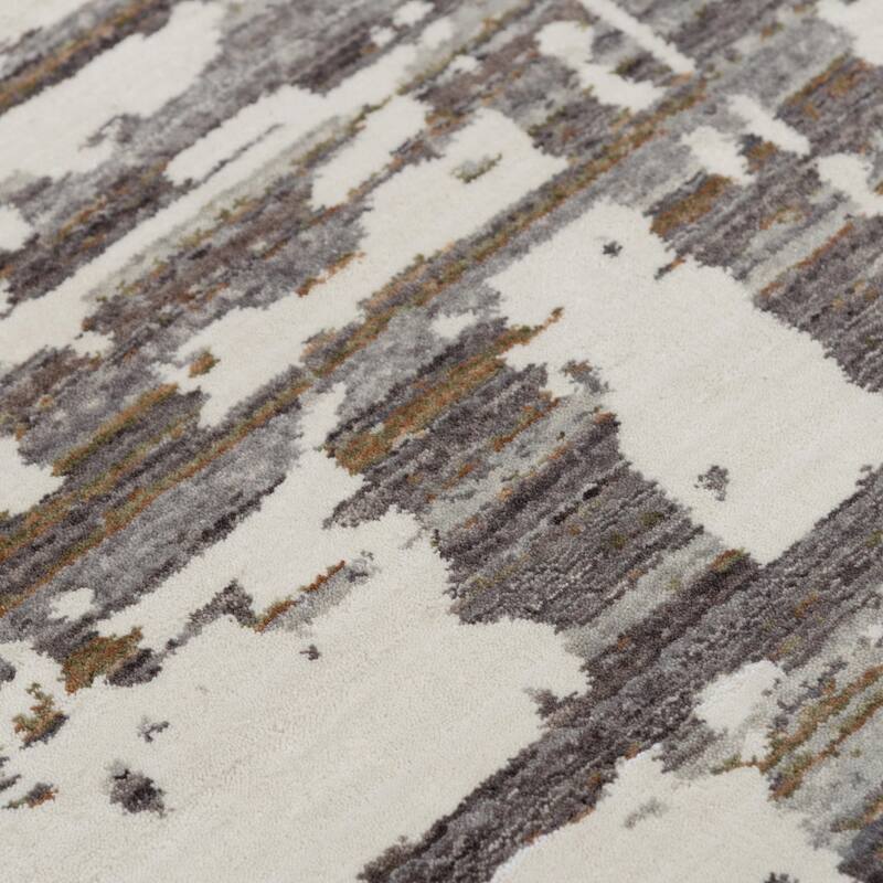 Alora Decor Cara Transitional Ivory/Gray Recycled Polyester Area Rug