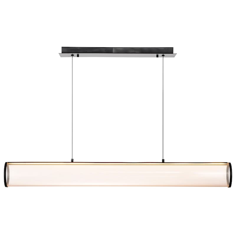 Vale 43 Inch LED Island Pendant Matte Black Silk Screened Acrylic Lens - Matte Black